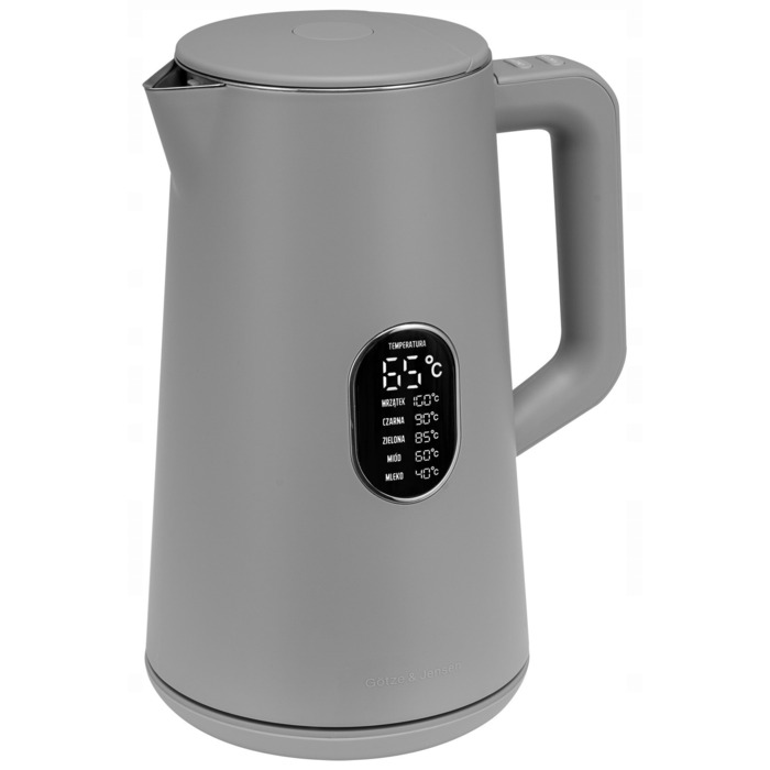 Електричний чайник Götze & Jensen KT940G, 1800 Вт, 1,5 л, сріблястий/сірий