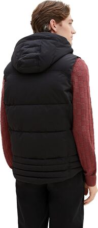 Жилет чоловічий Tom Tailor з капюшоном, утеплений, артикул 1037355 (L, Black)