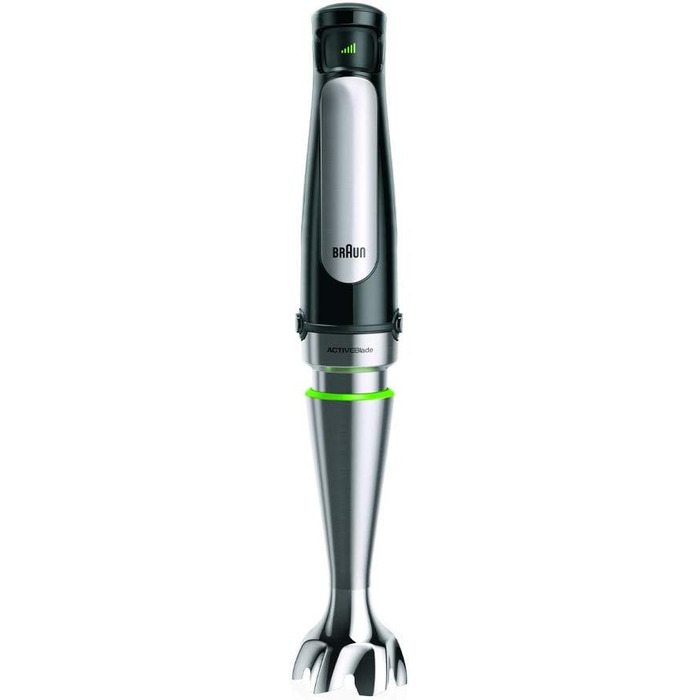 Блендер Braun MultiQuick 7 MQ 7025X, 3-в-1, 1000 Вт, подрібнювач 350 мл, вінчик, плавне регулювання швидкості, чорний, модель 2019, 3 насадки