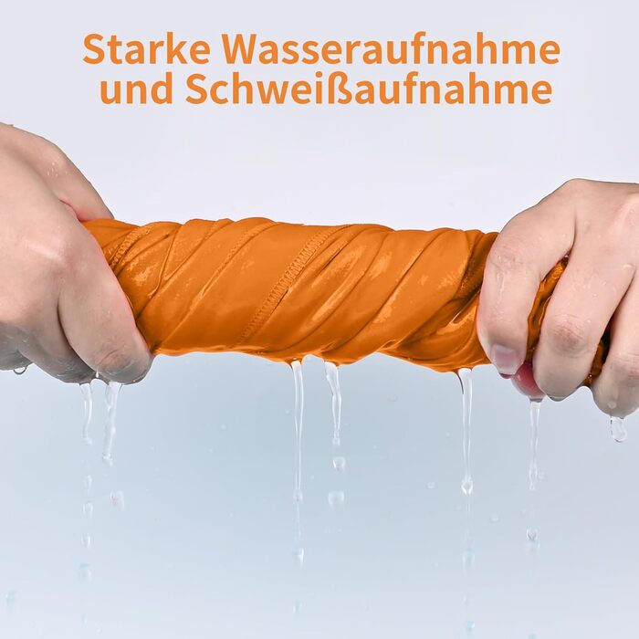 Набір з 3 рушників з мікрофібри, 180x80 см + 2 рушники 80x40 см, для фітнесу, сауни, пляжу, подорожей, темно-зелений (оранжевий)