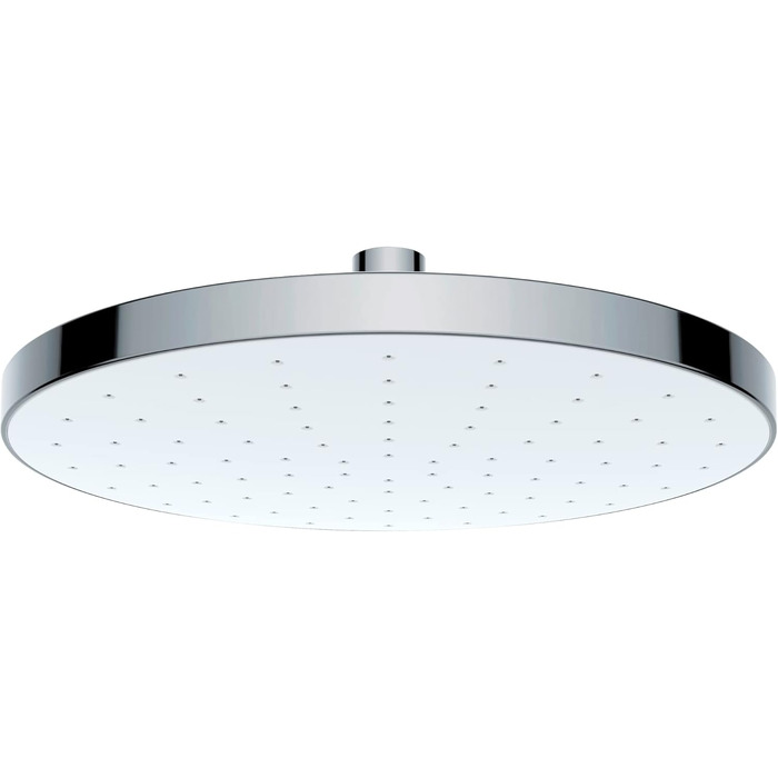 WENKO Showerhead Automatic Cleaning - Anti-Limescale Universal Showerhead with Automatic Cleaning System, Plastic (ABS), 22.5 x 22.5 cm, Silver Glossy, Chrome, 24000100