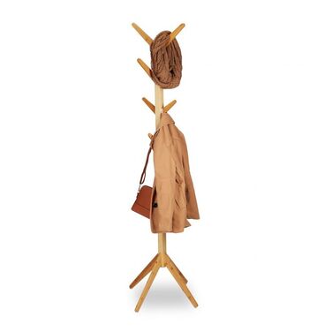 Relaxdays Bamboo Coat Rack