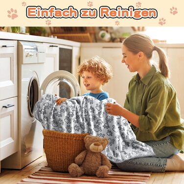 М'яка ковдра для собак та котів, 130x110 см (сіра), 1 шт. - для дому, в подорожі, захист дивану