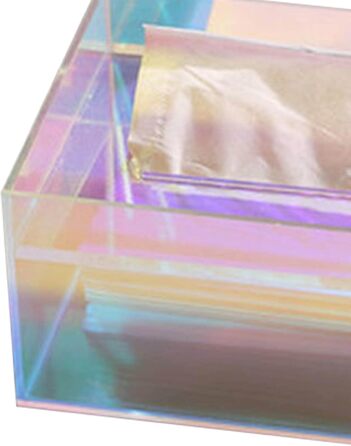 Tissue Box, Tissue Box, Rectangular Acrylic Colorful Tissue Box Holder Serviette Box with Large Opening, Sinkable Cover Tissue Box Tissue Box for Toilet Lid