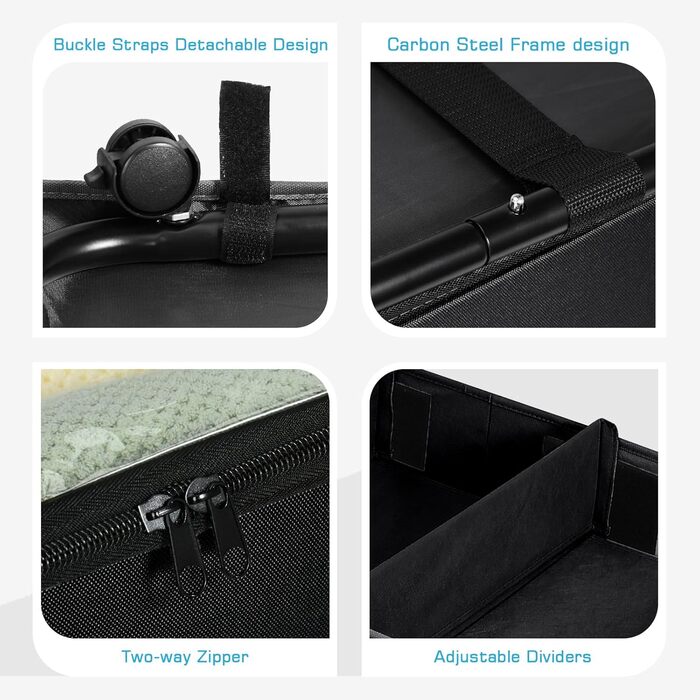 Органайзери для зберігання під ліжком Xtsuen (2 шт.) з металевим каркасом та колесами, велика місткість, для одягу, взуття, ковдр