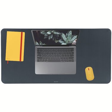 Leitz Канцелярський килимок для столу 80x40 см, антиковзкий, сірий (Velvet Grey) - для ноутбука, ПК, монітора, офісу та дому