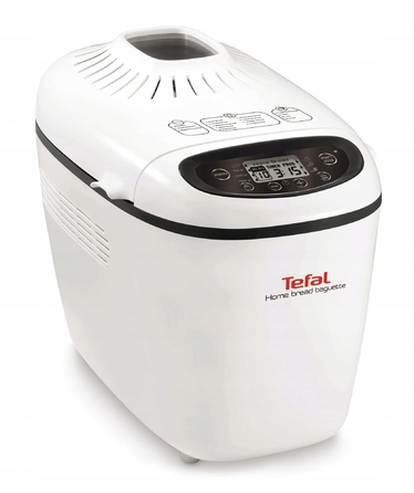 Хлібопічка Tefal, біла, 1600 Вт, 1.51 кг, 16 програм, комплект