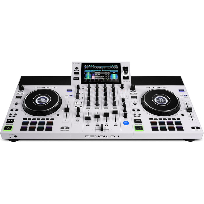 DENON DJ SC LIVE 4 - DJ контролер з розділенням на стеми, Wi-Fi, вбудовані колонки, сумісний з Serato DJ та Virtual DJ