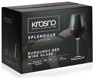 Келихи для червоного вина Krosno Splendour, прозорі, 860 мл, 6 шт.