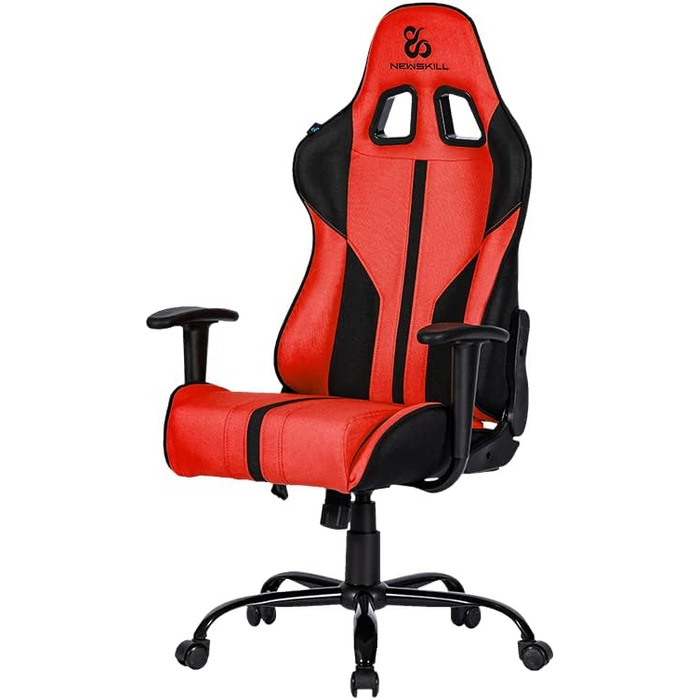 Ігрове крісло Newskill Horus Zephyr, ергономічне, тканинне, нахил 180°, 9 кольорів, червоне