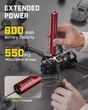 Набір викруток прецизійних Fanttik E2 Ultra 50 в 1 для ремонту iPhone, ноутбуків, годинників, окулярів (червоний)