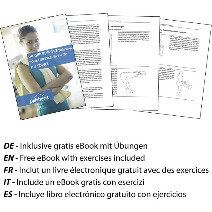 Набір мікрофібрових рушників Gipfelsport для сауни, фітнесу, спорту та пляжу. Розміри: S (80x40 см), M (110x50 см). Колір: помаранчевий