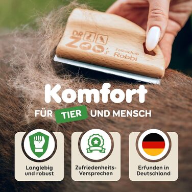 Щітка для собак DR Zoo 'Robbi' - якісна щітка для грумінгу, видаляє підшерсток у собак великих та малих порід