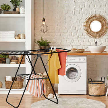 Relaxdays Folding Clothes Rack with Wings