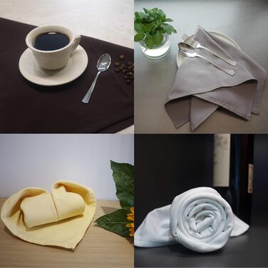 Weavric 12-Piece Cloth Napkins, 51x51 cm, Washable, Wrinkle-Free, Reusable, Pink, Table Napkins with Hemmed Edge, For Wedding, Party, Hotel, Restaurant