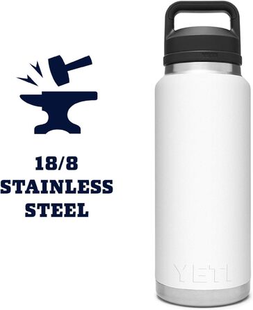 Термос-пляшка YETI Rambler 1 л, вакуумна ізоляція, нержавіюча сталь, герметична кришка з носиком, колір Антрацит