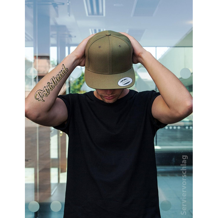 Кепка Snapback Baddery Cap Flexfit Hakuna Matata - чорний колір, універсальний розмір для чоловіків та жінок