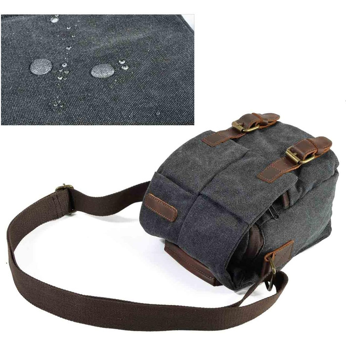 Чохол для камери Neuleben: водонепроникний, з канвасу, унісекс для DSLR (Дunkelgrau)