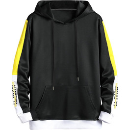 Чоловічий світшот з капюшоном Kenaijing, бавовна, чорний, розмір M