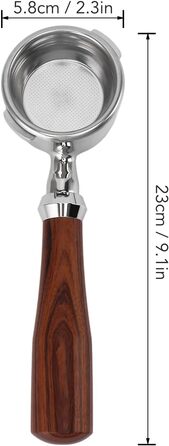 Портфільтр без дна Fockety 58 мм з нержавіючої сталі для кавомашин Gaggia Classic Evolution, 2 вушка, з фільтрувальним кошиком, аксесуар для еспресо-машини