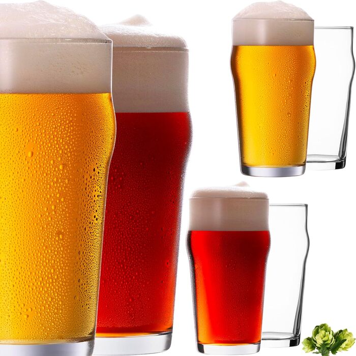 Набір склянок для пива PLATINUX 6 шт, 500 мл (макс. 568 мл) - Pint, Weizen, високі склянки для пива