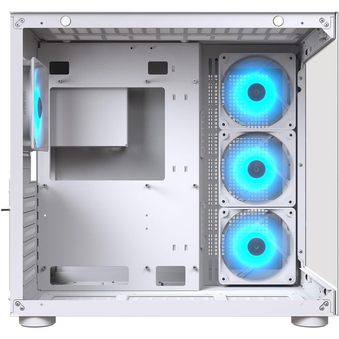 Корпус для ПК Cougar Cube Midi-Tower, загартоване скло, 3 вентилятори FV150 ARGB, білий