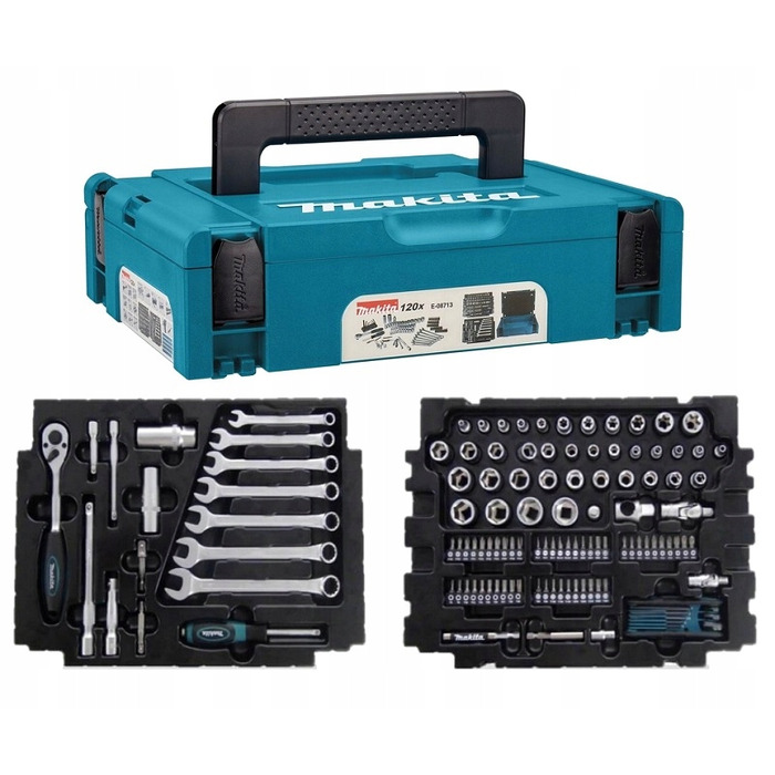 Набір ручних інструментів Makita E-08713 у кейсі Makpac, 120 предметів