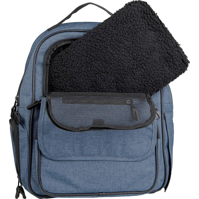 Дитячий рюкзак Wiro Blu – 40x25x41 см – поліестер – з відкидними клапанами, знімний дно, страховка, підтримка спини, нагрудний ремінь, фіксація на візку – 1 шт.