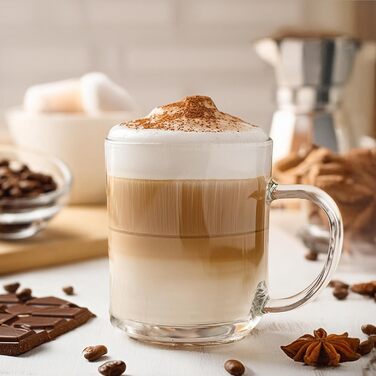 Набір склянок для лате макіато Krosno Glasmark 4 шт., 200 мл (кавові, для чаю, десертних, води, глінтвейну, айс-кафе)