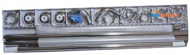 Кутовий штанга для душу Estiva 1-249 x 27 мм, срібляста
