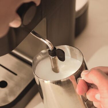 Cecotec Espressomaschine Espresso and Cappuccino Cafelizzia 790 Steel Pro. 1350W, Manometer, Thermoblock system, 20 Bar pressure, automatic mode for 1-2 coffees, swivel steam wand, 1.2L, stainless steel (Black | Fast, Without Manometer)