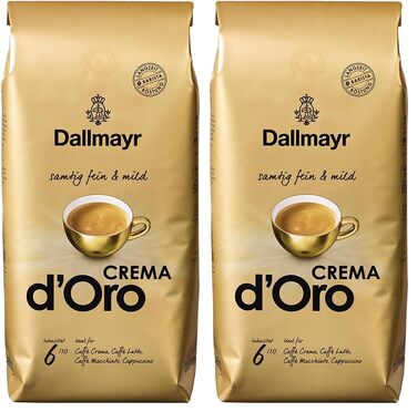 Кава в зернах Dallmayr Crema D'Oro Medium Roast, м'який обсмал, 1 кг