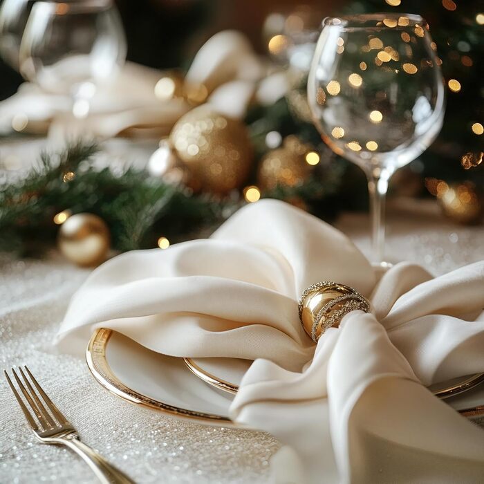 Wealuxe Cloth Napkins, 43.2 x 43.2 cm, White, 24 Pieces