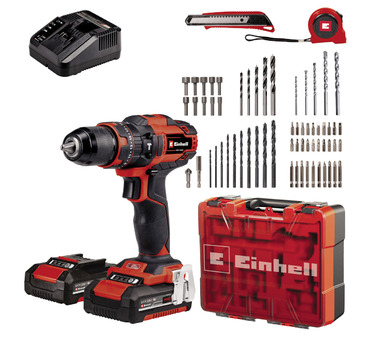 Ударний дриль-шурупокрут Einhell TE-CD 18/40 Li-i +64 (2x2,0Аг)