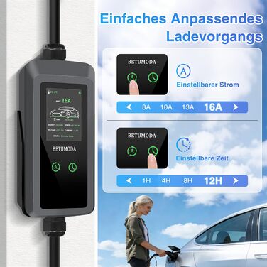 Зарядний пристрій (Wallbox) 11 кВт для електромобілів, 3 фази, 8-16A, IP65, кабель 6.8м - Tesla Model Y/3, ID.3/4/5, MG4, EX30 та ін.