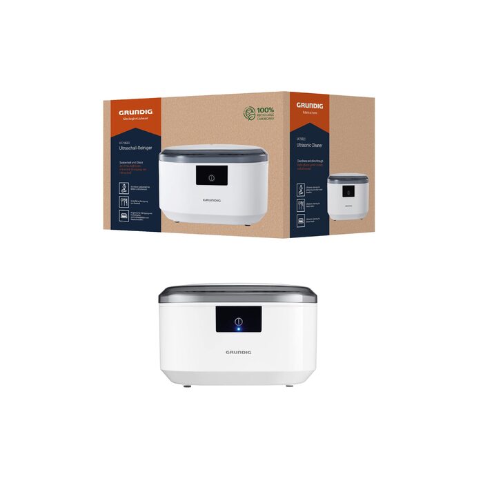 Ультразвуковий очисник Grundig UC 6620 з таймером, 500 мл, 50 Вт, білий (без таймера)