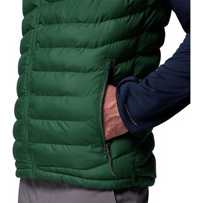 Чоловічий утеплений жилет Columbia Powder Lite II Vest, стібаний, колір Rain Forest