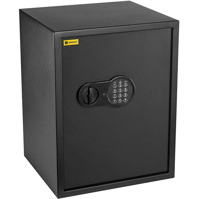 Домашній сейф HomeSafe HV24E з електронним замком, 20x44x38 см. Захист для грошей, прикрас, документів та ноутбука (50x35x35 см)