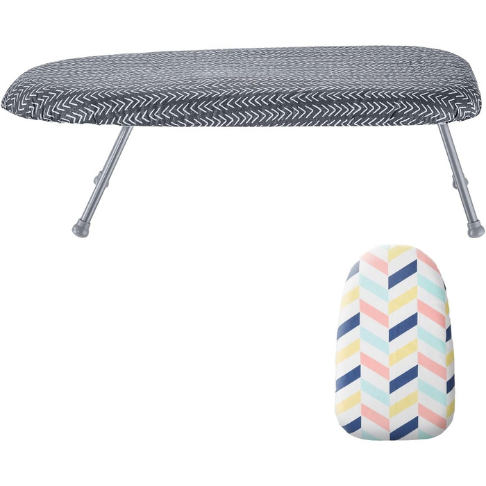 Гладильна дошка з парою VEVOR, 2 шт., з підставкою для праски, розкладний стіл, 1100 x 334 мм, 7 рівнів висоти, 20 кг, бежевий