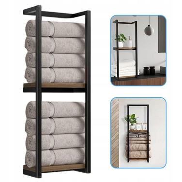 Двоярусний настінний рушникотримач для ванної кімнати, сучасний мінімалізм