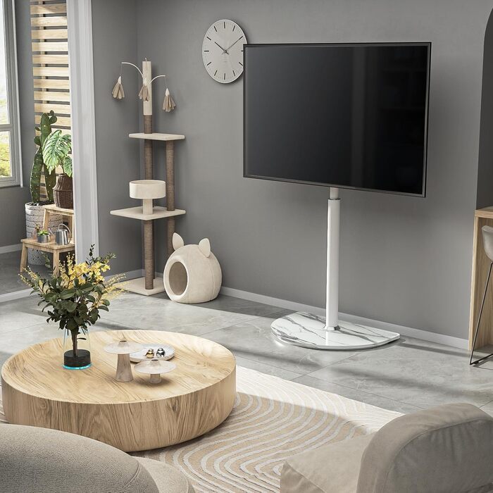 Adjustable TV Floor Stand for 32-65 inch LED LCD OLED TVs - Swivel & Height Adjustable, up to 40kg, Cable Management