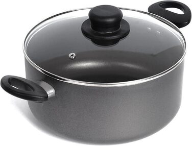 Каструля Homatz 4.5L з антипригарним покриттям, 24 см, з кришкою - для всіх типів плит
