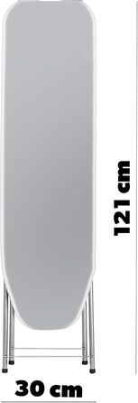 Прасувальна дошка KADAX з полицею, 104x30 см, з підставкою для праски, компактна станція для прасування з підкладкою з піни (Сірий)