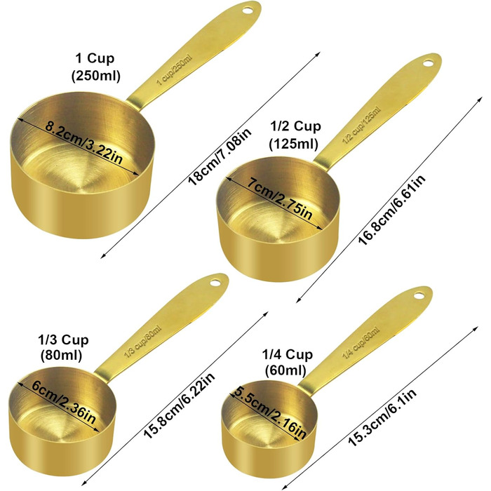 Magnetic Measuring Spoon and Cup Set of 13 for Kitchen, 8 Piece Double-Sided Magnetic Measuring Spoons with Leveler, 4 Piece Stainless Steel Measuring Cups for Measuring Liquid and Dry Ingredients