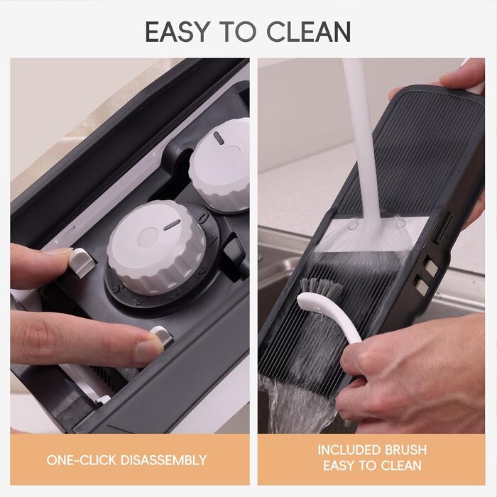 Набір для нарізки овочів ONCE FOR ALL з піддоном, овочевий слайсер, для нарізки картоплі фрі та картоплі, нарізчик цибулі, слайсер огірків - кубик-нарізач (оновлення Space Grey + комплект кошиків кольору асфальт)