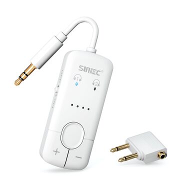 Bluetooth-адаптер AirFly для навушників у літаку, бездротовий аудіо-трансмітер для подорожей, білий