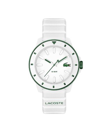 Годинник чоловічий Lacoste 12.12 Scuba на силіконовому ремінці – чорний, синій, зелений, білий, помаранчевий