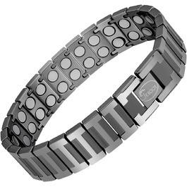Браслет на магнітній застібці JEROOT для чоловіків з чистого титану, чорний