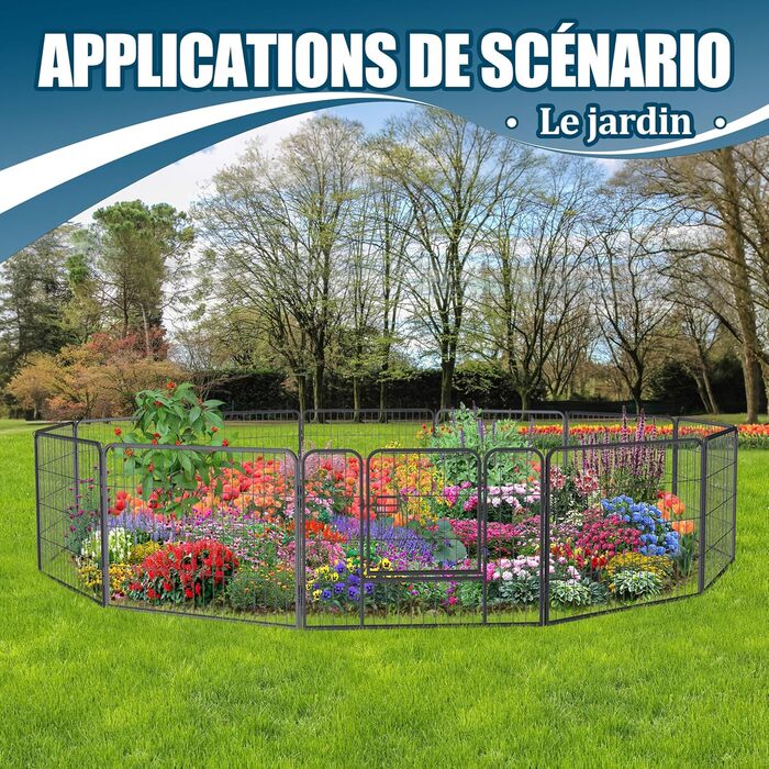 Металевий вольєр для цуценят та собак, забіг з 12 секцій, висота 60 см