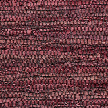 Relaxdays Leather and Cotton Patchwork Rug